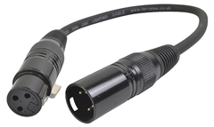 DMX Adaptor Lead 3 Pin XLR Female to 5 Pin XLR Male 20cm